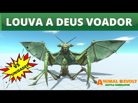 Louva a Deus Voador vs Todas as Unidades Grandes  - Animal Revolt Battle Simulator