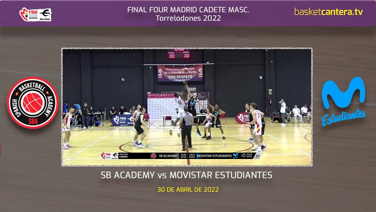 Final Four U16M - SB ACADEMY vs MOVISTAR ESTUDIANTES.- F4 Cadete Masc. Madrid 2022 #BasketCantera.TV