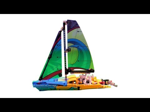 Racing yacht Lego Technic  - We play toys. Parody Kids Toys Show ⛵🏊👍 Video