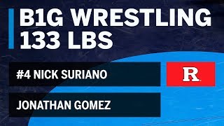 133 LBS: Jonathan Gomez (Princeton) vs. #4 Nick Suriano (Rutgers) | Big Ten Wrestling