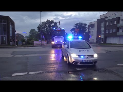 [Extreme Regenfälle] Ausnahmezustand Kreis Pinneberg | Einsatzfahrten Feuerwehr & THW | Teil 2