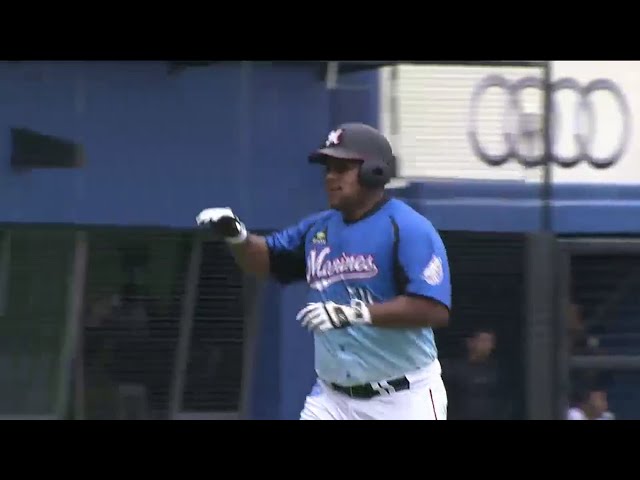 【7回裏】青く染まった右中間スタンドへ!! マリーンズ・デスパイネの11号3ラン!! 2016/6/12 M-S