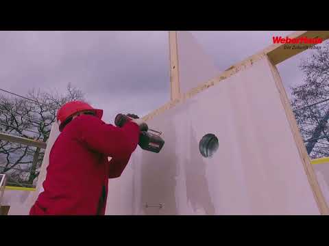 Hausaufbau Musterhaus sunshine von WeberHaus | ökologische Fertigbauweise