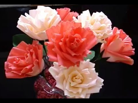 How to make Paper Flower Rose-2 (flower # 154)