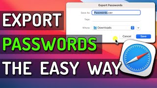 How to Export Passwords from Safari - The EASY Way!