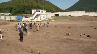 6月4日【びわ湖放送ニュース】野洲市の中畑・古里遺跡から県内では最古・最大規模の建物跡を発見