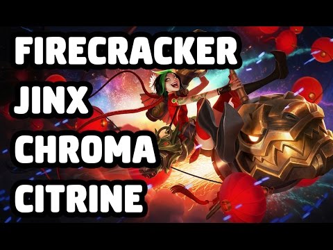 FIRECRACKER JINX CHROMA CITRINE SKIN SPOTLIGHT - LEAGUE OF LEGENDS