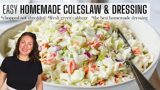 THE COLESLAW RECIPE YOU'VE BEEN LOOKING FOR! | chopped not shredded