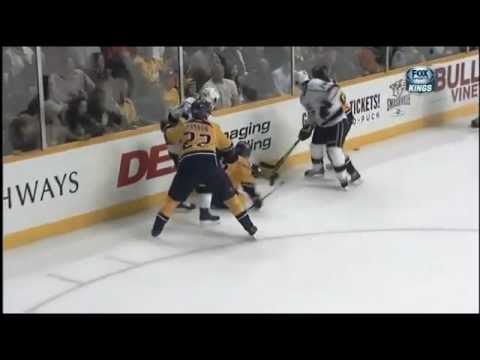 Dustin Brown decks Colin Wilson