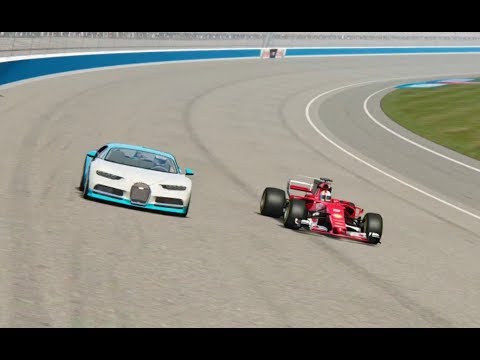Bugatti Chiron vs Ferrari F1 2017 - OVAL TRACK