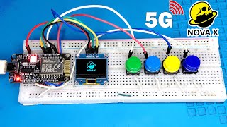 NovaX 5G RTL8720DN BW16 + 0 96 OLED + 4 Buttons — Dual Band Firmware Demo
