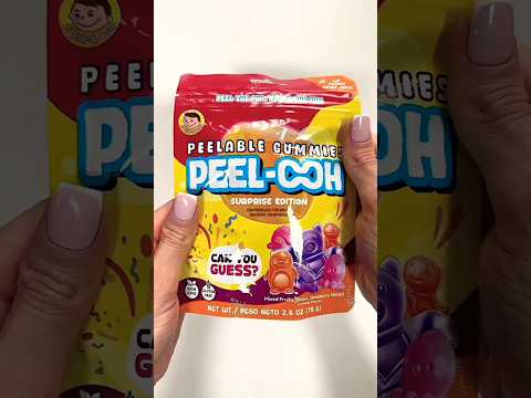 Peel Oof Gummy Candies 🟥🟦🟧🟨#shorts #asmr #platter #peeloof #foryou #candy