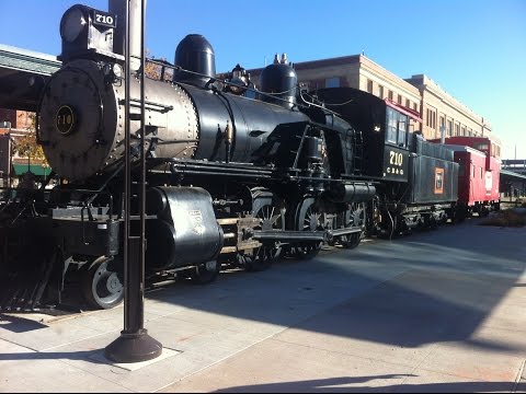 Train & Locomotive 260 710 K-4 Lincoln Nebraska railyard with Caboose Chicago Burlington & Quincy