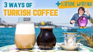 TURKISH COFFEE ☕ and FORTUNE TELLING 🔮 w/Bahar | How to Make Turkish Coffee? 3️⃣ Recipes