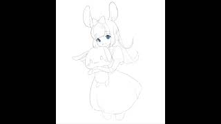【イラスト】ご依頼の子メイキング #shorts