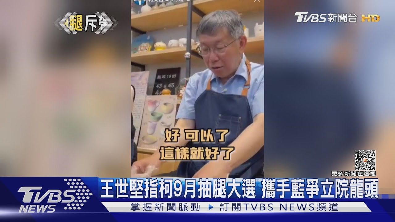王世堅指柯文哲9月抽腿大選 攜手藍爭立院龍頭