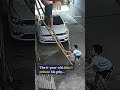 Chinese boy saves father from nasty fall by holding broken ladder steady #shorts