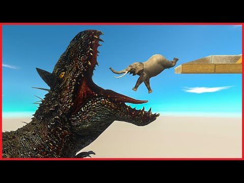 JUMP OVER TRAPS AND INDOTAURUS - Animal Revolt Battle Simulator