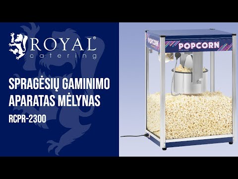 vaizdo įrašas - Spragėsių gaminimo aparatas mėlynas - 16 oz - XXL