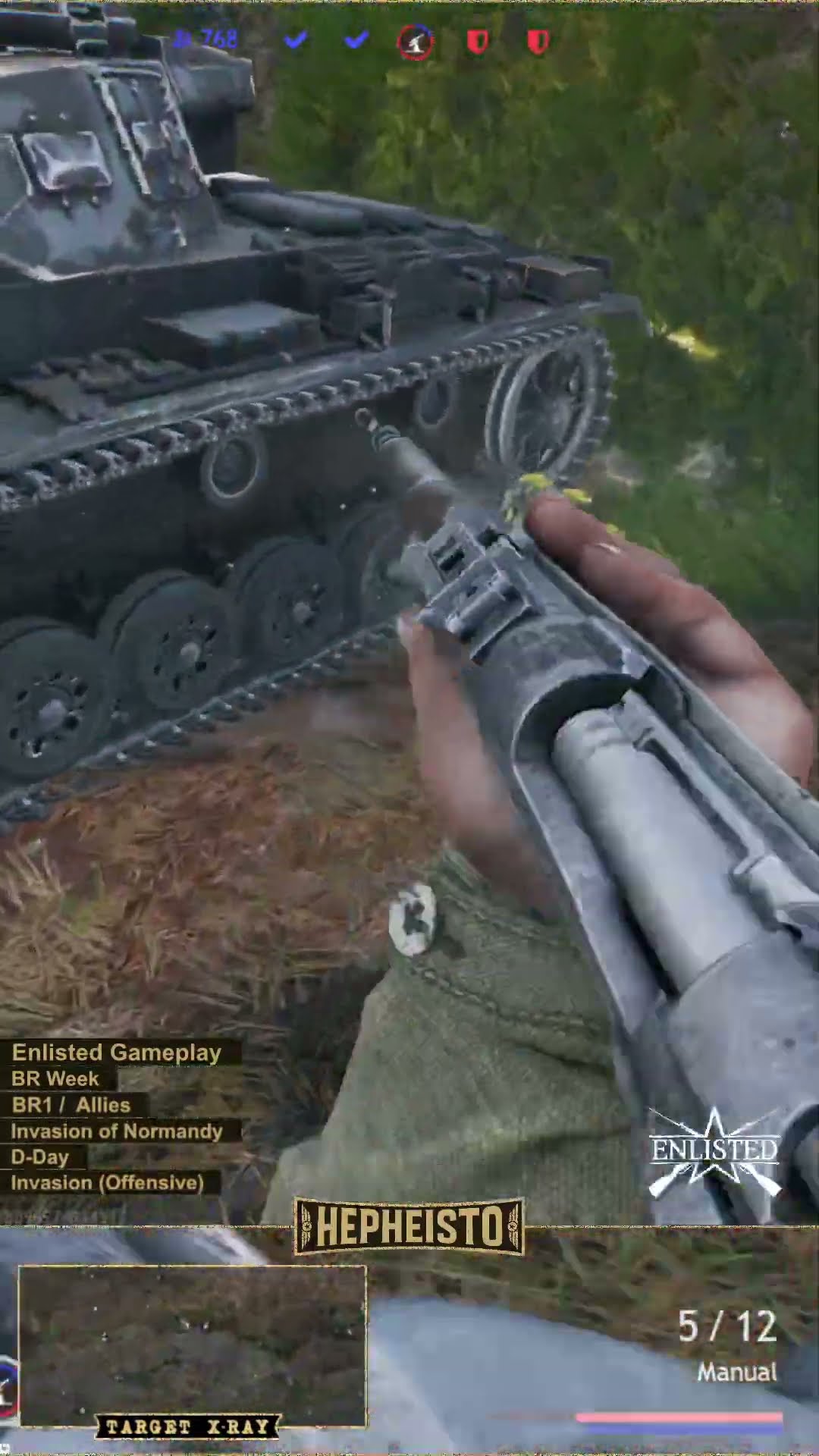 Rifleman eliminates Panzer III J with TNT Charge