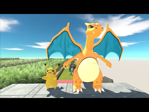 CHARIZAD AND PIKACHU DEATH RUN - Animal Revolt Battle Simulator