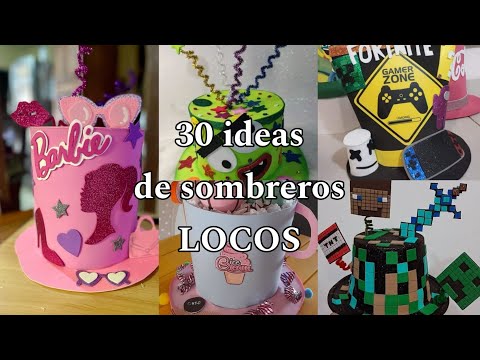 30 ideas de SOMBREROS LOCOS para niña y niño hechos en casa