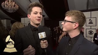 Charlie Puth with Tyler Oakley | Red Carpet | 58th GRAMMYs