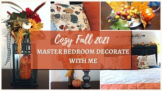 Cozy Fall 2021 Decorate with Me | Cozy Master Bedroom Ideas 🍂|Simple Fall Decor for the Season |