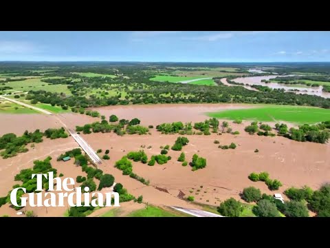 Drone footage shows extent of flooding in Texas
