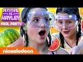Annie Hayley EXPLODE WATERMELONS W RUBBER BANDS Pool Party Ep 3 Nick