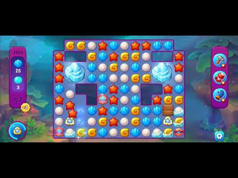 Fishdom gameplay level 2453