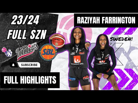 Raziyah Farrington Highlights 2023/24 || Sweden SBL  || Visby Ladies