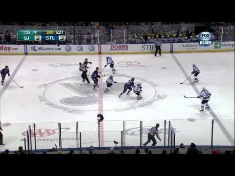 Dan Boyle goal 3-2 Mar 12 2013 San Jose Sharks vs St. Louis Blues NHL Hockey