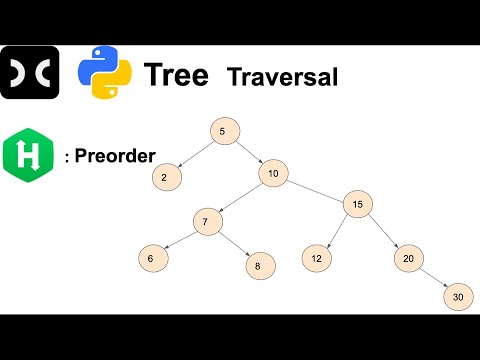 Preorder Traversal Hackerrank Tree Recursion Python