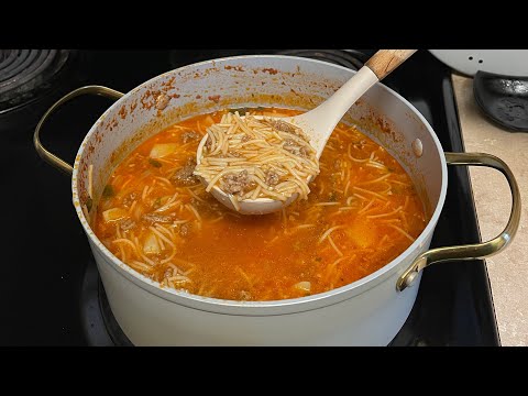 How To Make Fideo Con Carne Y Papas | Fideo With Ground Beef And Potatoes Recipe