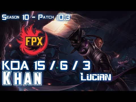 FPX Khan LUCIAN vs AATROX Top - Patch 10.3 KR Ranked