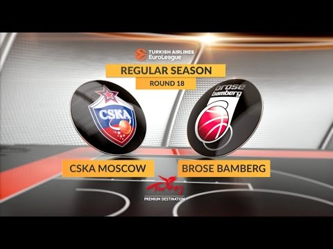 EuroLeague Highlights RS Round 18: CSKA Moscow 84-63 Brose Bamberg