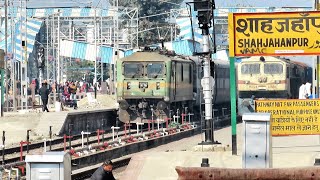 HIGH & SLOW SPEED FREIGHT TRAINS BACK TO BACK CROSSING | DIESEL vs ELECTRIC | Indian Railways 2024