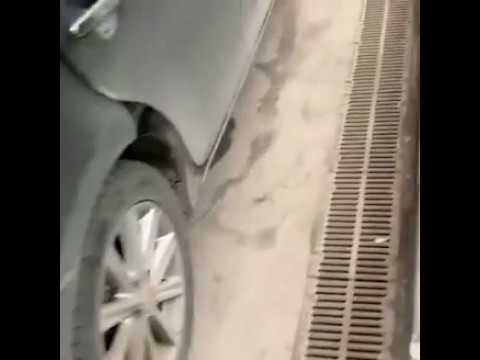 Пострадавшая от перестрелки 'Тойота' на 'ЖК Ясный' (Домодедово)