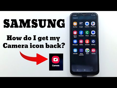 Samsung camera icon missing on home screen