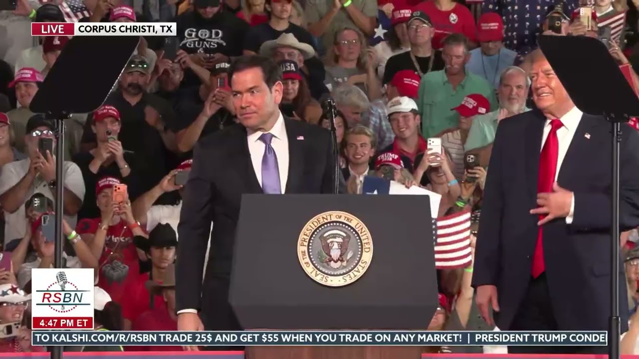 Ken Paxton & Sec. Rubio Join President Trump on Stage - 10/27/26