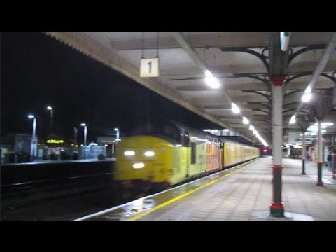 Class 37057 & 37421 Network Rail Test Train through Rhyl - November 2015