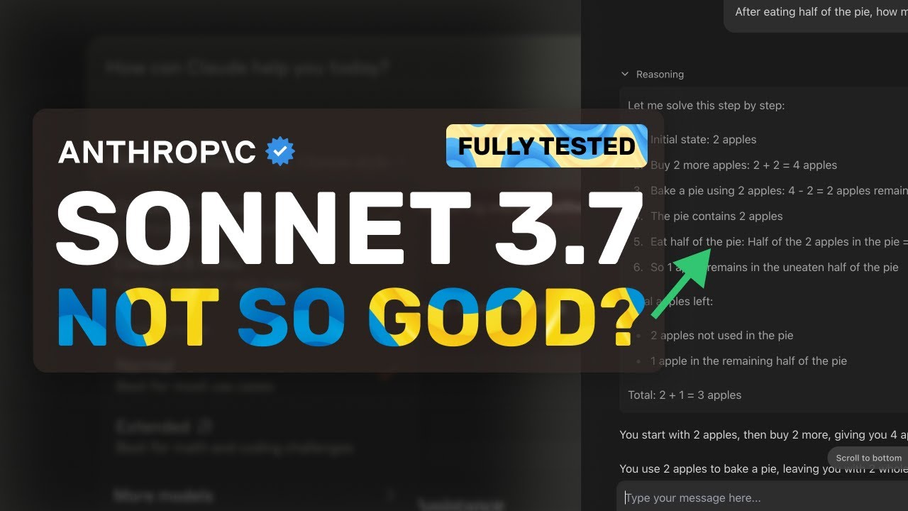 Claude 3.7 Sonnet (Tested) : GOOD for CODING, NOT SO GOOD for GENERAL TASKS!