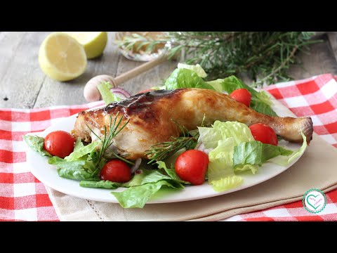 COSCE DI POLLO AL MIELE, cottura al forno