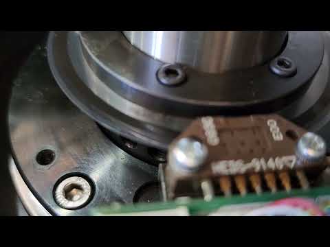 HSD spindle on INTERMAC Master 33 encoder disk cleaned