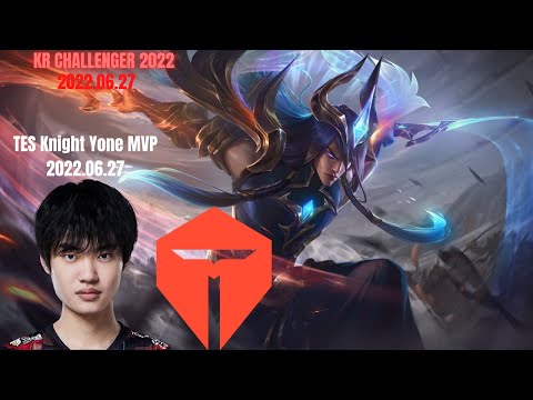TES Knight Yone MVP Korea Challenger 2022 Patch 12.12 Replay | How To Play Yone 요네 Mid