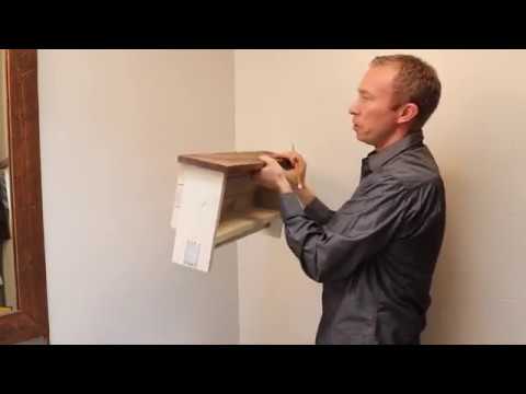 Hanging Instructions for Wood Shelves with Keyhole Slot