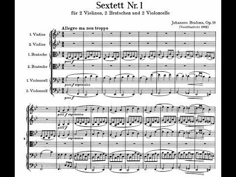 Brahms - String Sextet 1 Op18 (Score)
