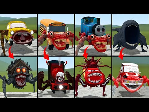 EVOLUTION OF MONSTERSHOUSEHEAD BUS EATER,BUS EATER BUILDER,CAR EATER, HOUSEHEAD,TRAIN BUSEATER GMOD
