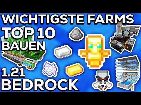 DIE 10 BESTEN FARMS IN MINECRAFT BEDROCK 1.21 - EINFACH NACHBAUEN!